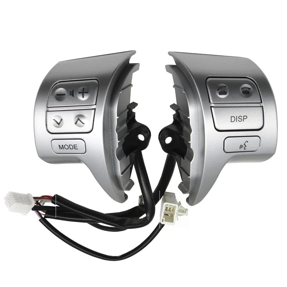 GLILAR Kompatibel Mit Toyota Für Corolla 2007–2016 Auto-Multifunktionslenkrad, Tempomat-Taste, Schalter, Audio-Steuertaste 84250–02200 Autoteile(Silver) von GLILAR