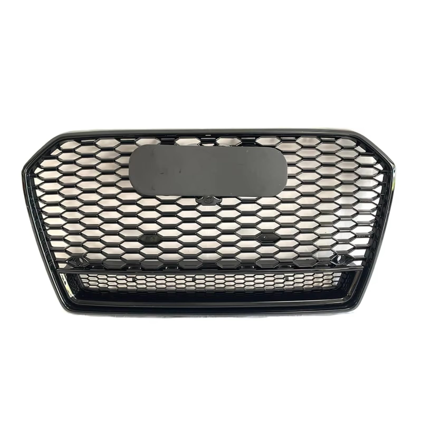 GLILAR Kühlergrille Kompatibel Mit A6 S6 C7 2016 2017 2018, Auto-Oberstoßstange, Kühlergrillgitter, Frontstoßstangen-Mittelgrill, Renngitter-Ersatzteile(Glossy Black) von GLILAR