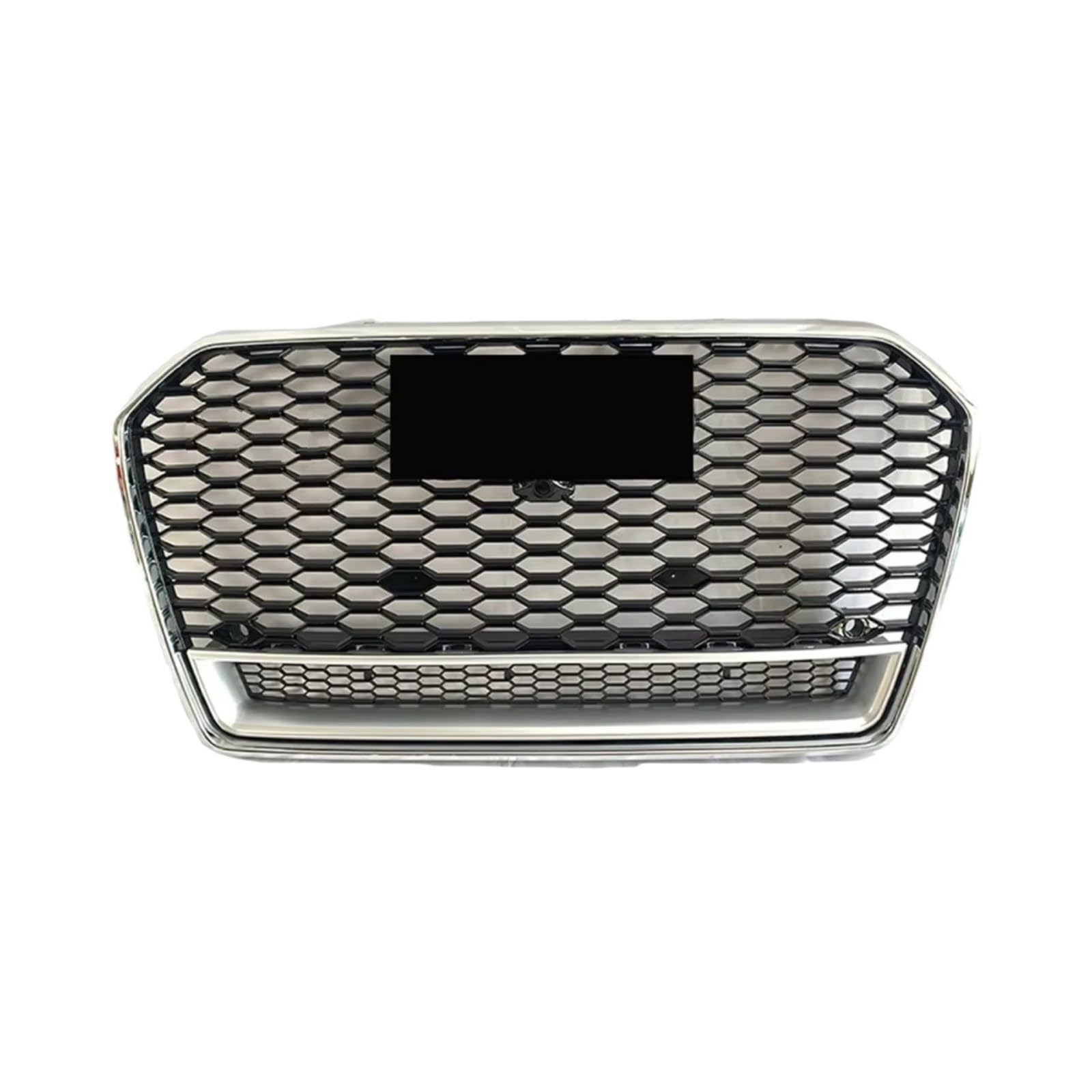 GLILAR Kühlergrille Kompatibel Mit A6 S6 C7 2016 2017 2018, Auto-Oberstoßstange, Kühlergrillgitter, Frontstoßstangen-Mittelgrill, Renngitter-Ersatzteile(Silver) von GLILAR