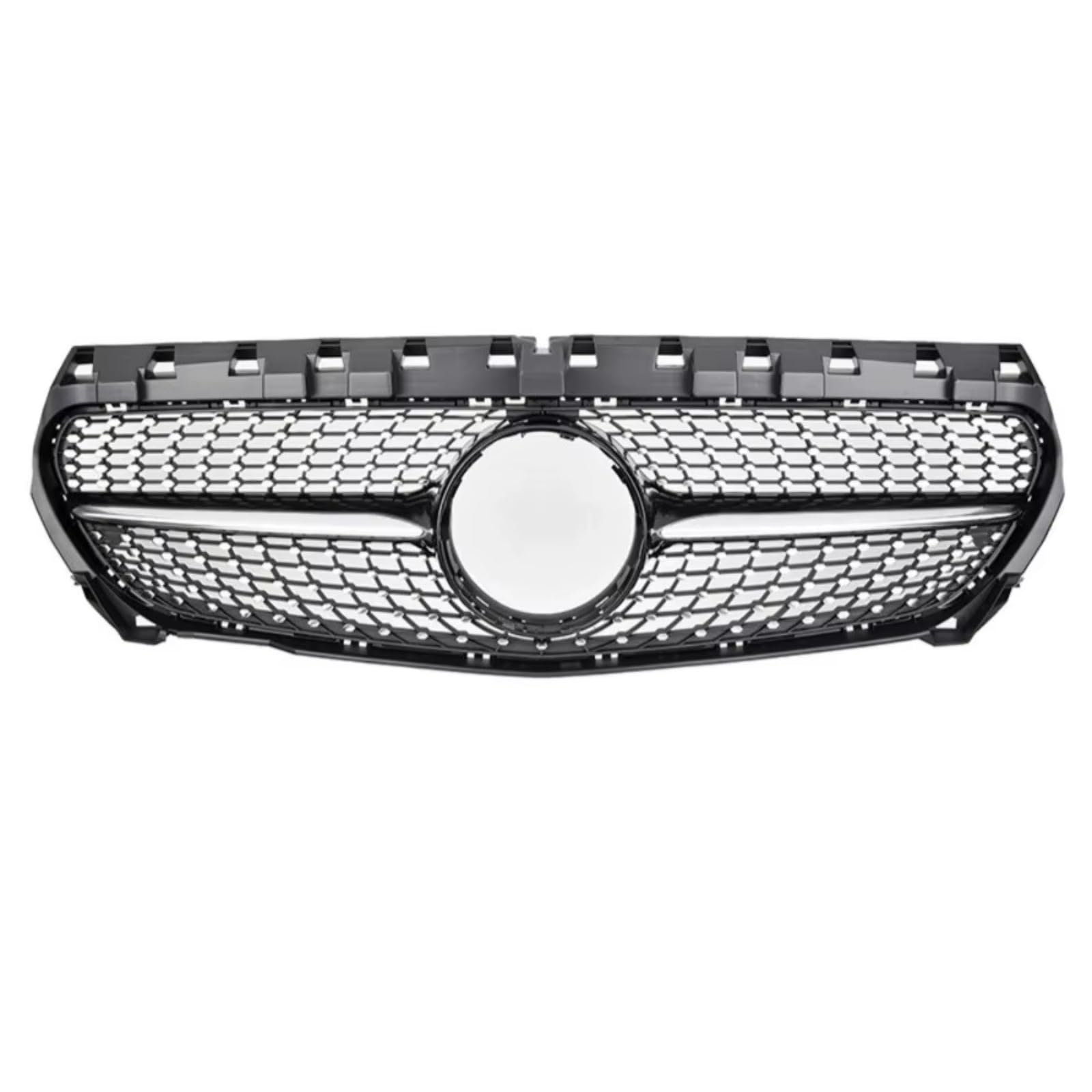 GLILAR Kühlergrille Kompatibel Mit Benz Für C117 W117 Für CLA 22014 2015 2016 2017 2018 2019. Auto-Sport-Grill, Einlassgitter, Frontgrill, Stoßstange, Kühlergrill(Black,Diamond) von GLILAR