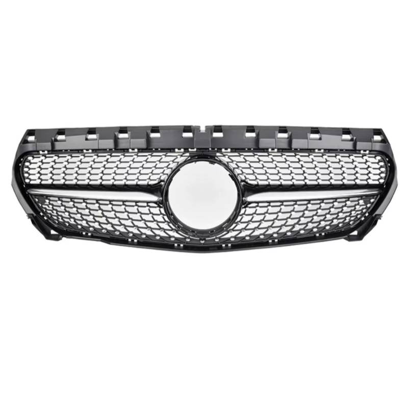 GLILAR Kühlergrille Kompatibel Mit Benz Für C117 W117 Für CLA 22014 2015 2016 2017 2018 2019. Auto-Sport-Grill, Einlassgitter, Frontgrill, Stoßstange, Kühlergrill(Black,Diamond) von GLILAR