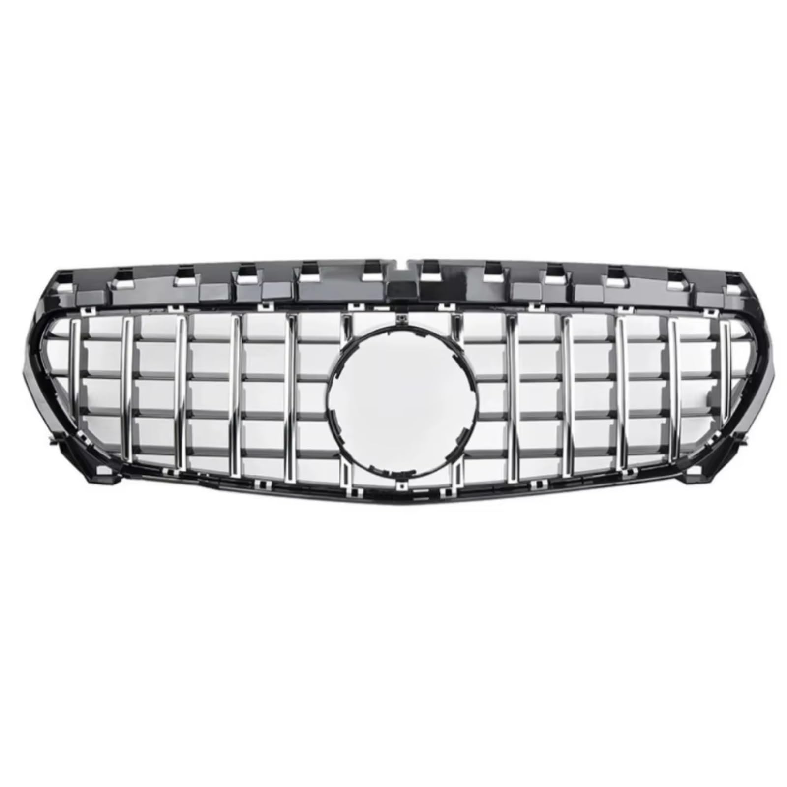 GLILAR Kühlergrille Kompatibel Mit Benz Für C117 W117 Für CLA 22014 2015 2016 2017 2018 2019. Auto-Sport-Grill, Einlassgitter, Frontgrill, Stoßstange, Kühlergrill(Silver,color1) von GLILAR