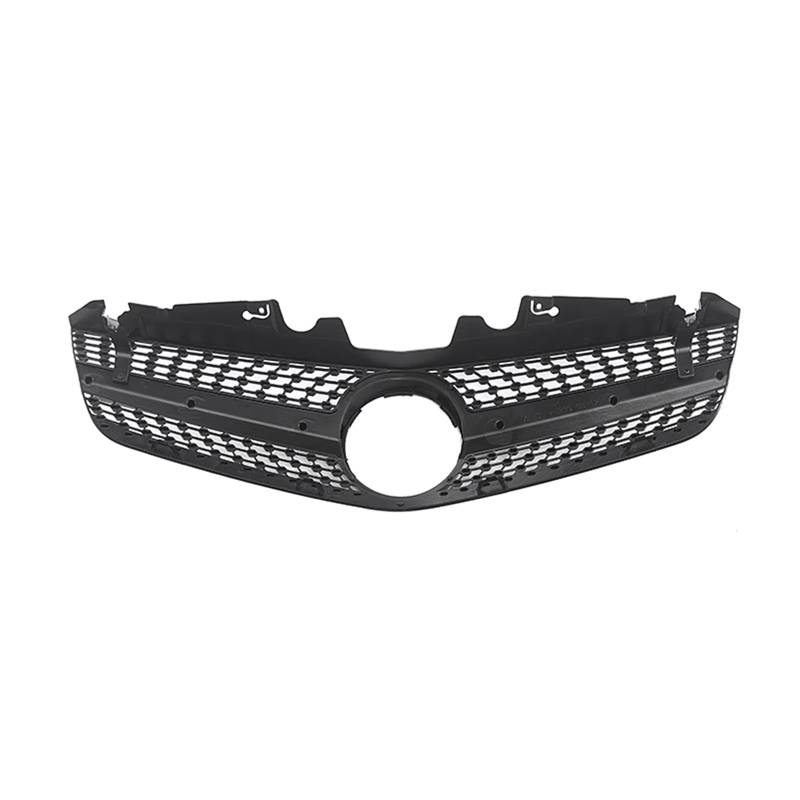 GLILAR Kühlergrille Kompatibel Mit Benz Für R230 SL-Klasse 2009 2010 2011 2012 Für SL500 SL550 SL600 Auto-Frontgrill, Obere Stoßstange, Haube, Netzgrill, Außenteile(Black) von GLILAR