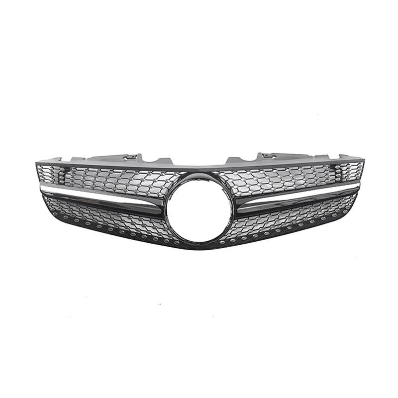 GLILAR Kühlergrille Kompatibel Mit Benz Für R230 SL-Klasse 2009 2010 2011 2012 Für SL500 SL550 SL600 Auto-Frontgrill, Obere Stoßstange, Haube, Netzgrill, Außenteile(Silver) von GLILAR