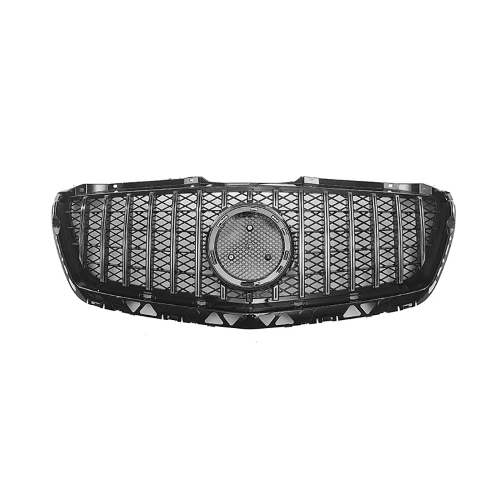 GLILAR Kühlergrille Kompatibel Mit Benz Für Sprinter Für W906 2014 2015 2016 2017, Auto-Frontstoßstangengrill, Motorhaube, Renngrill, Vorderer Oberer Stoßfänger-Kühlergrill(Silver) von GLILAR