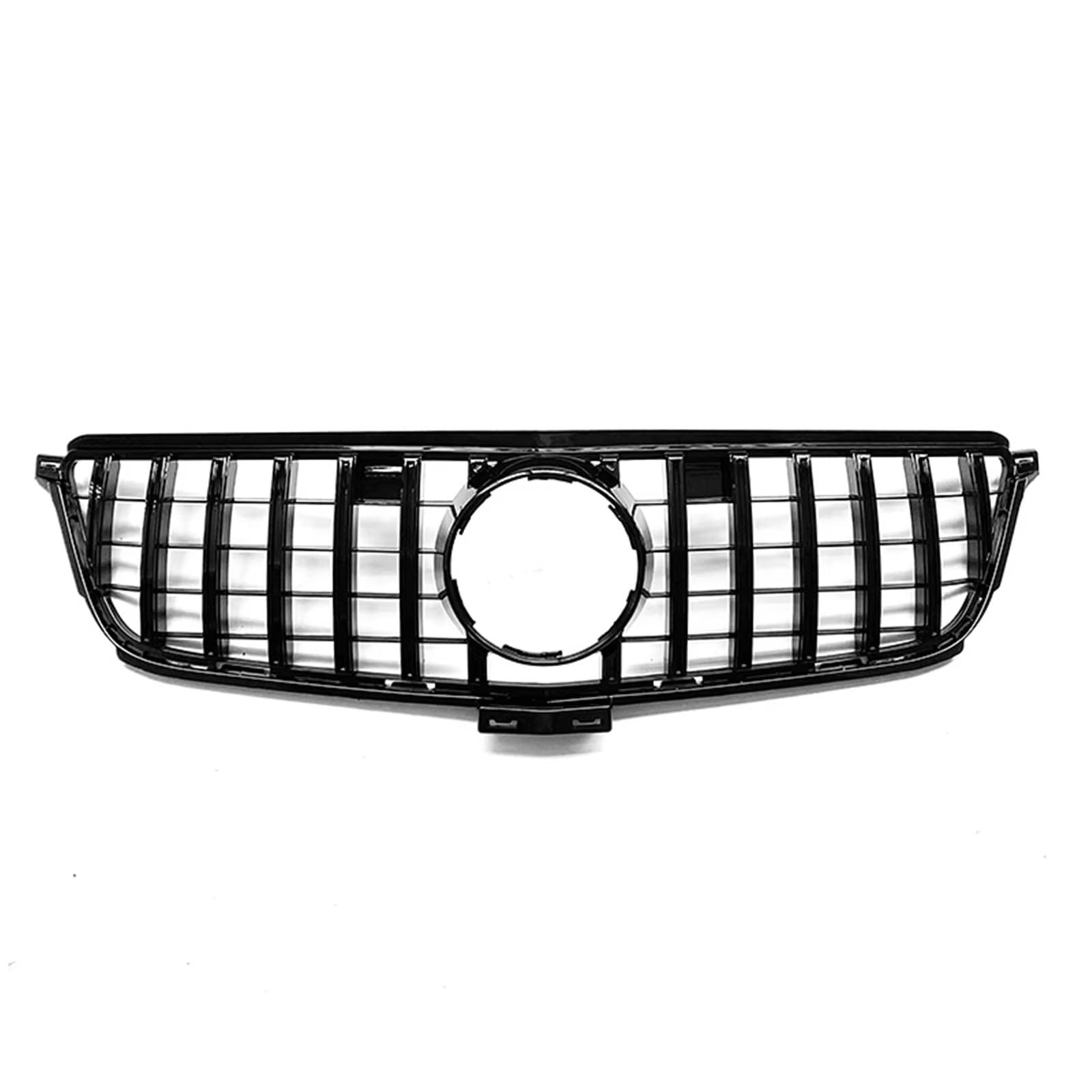 GLILAR Kühlergrille Kompatibel Mit Benz Für W166 ML-Klasse 2012 2013 2014 2015 Für ML300 ML350 ML400 Auto-Frontgrill, Obere Stoßstangenhaube, Netzgitter Im GT-Stil(Black) von GLILAR