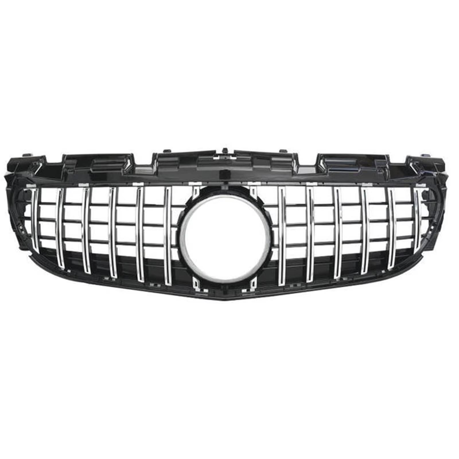 GLILAR Kühlergrille Kompatibel Mit Benz Für W172 R172 SLC300 SLC-Klasse 2016 2017 2018 2019 2020 Auto-Oberstoßstangenhaube Mesh Grid Grill Frontgrill Autozubehör(Silver) von GLILAR