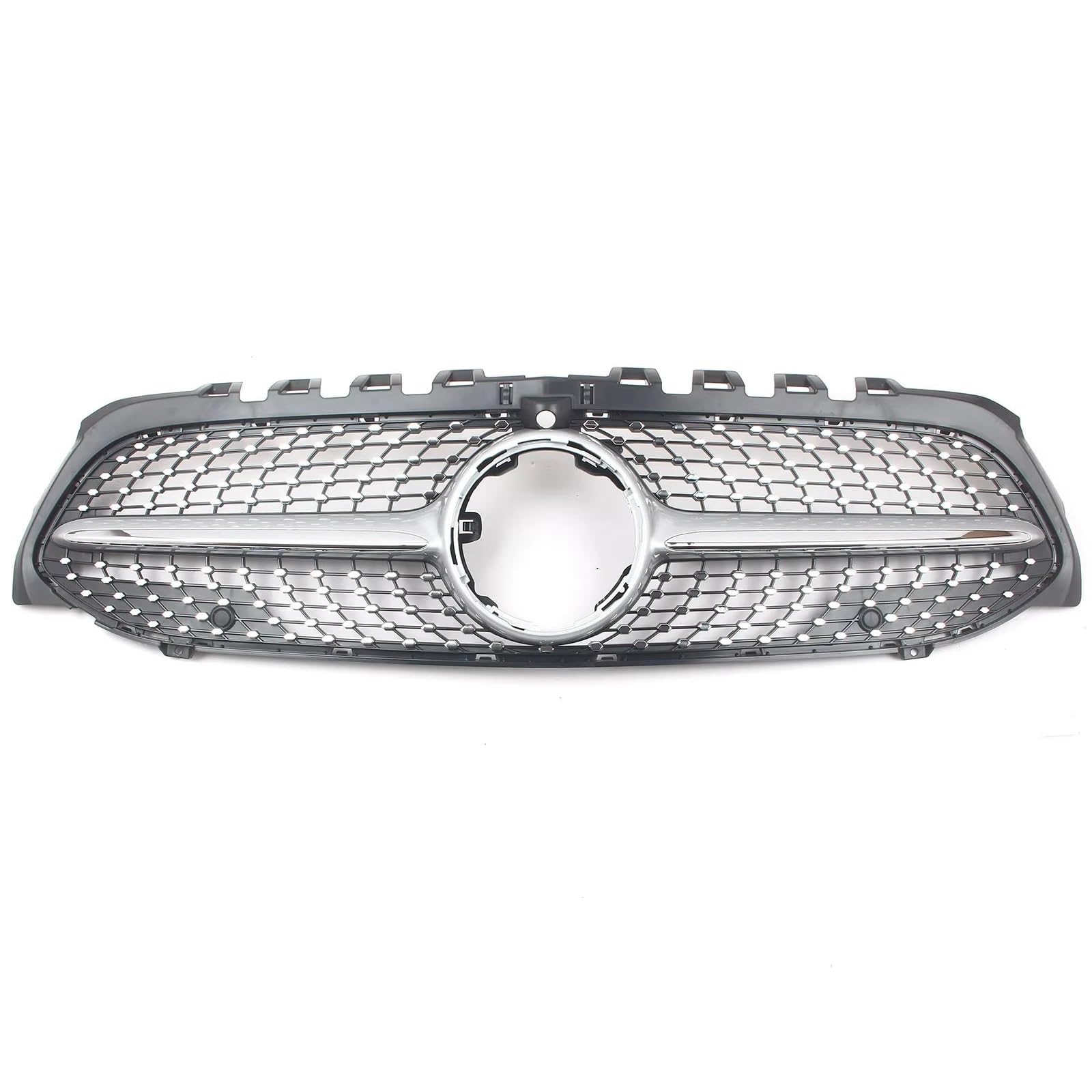 GLILAR Kühlergrille Kompatibel Mit Benz Für W177 A-Klasse 2019 2020 2021 2022 Auto-Frontgrill Autozubehör Mit Kameraloch Frontstoßstangengrill Renngrill(Silver) von GLILAR