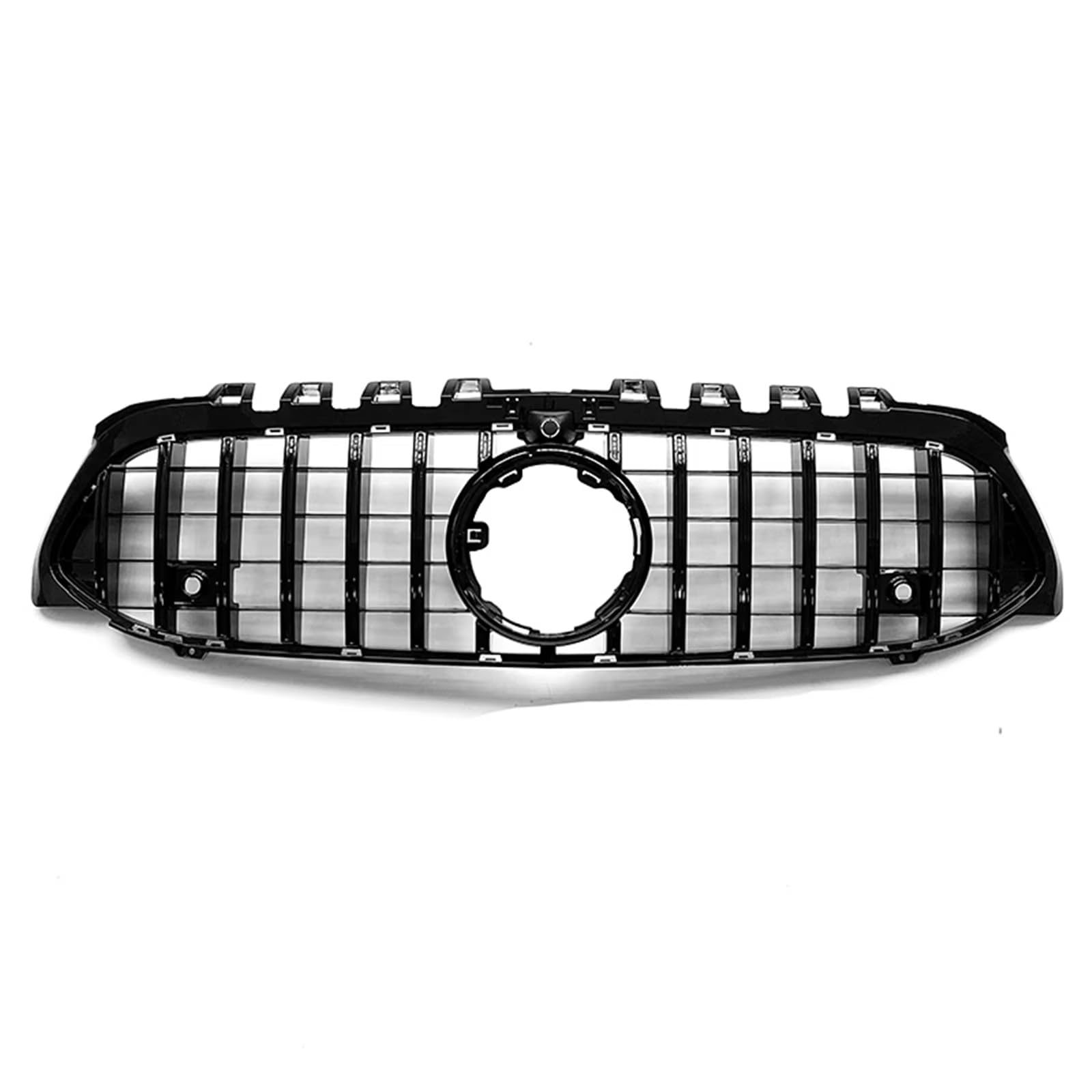 GLILAR Kühlergrille Kompatibel Mit Benz Für W177 V177 A-Klasse A200 A220 A250 A35 A45 Für AMG 2019 2020 2021 2022, Auto-Oberstoßstangenhaube, Netzgrill, Frontgrill(Black) von GLILAR