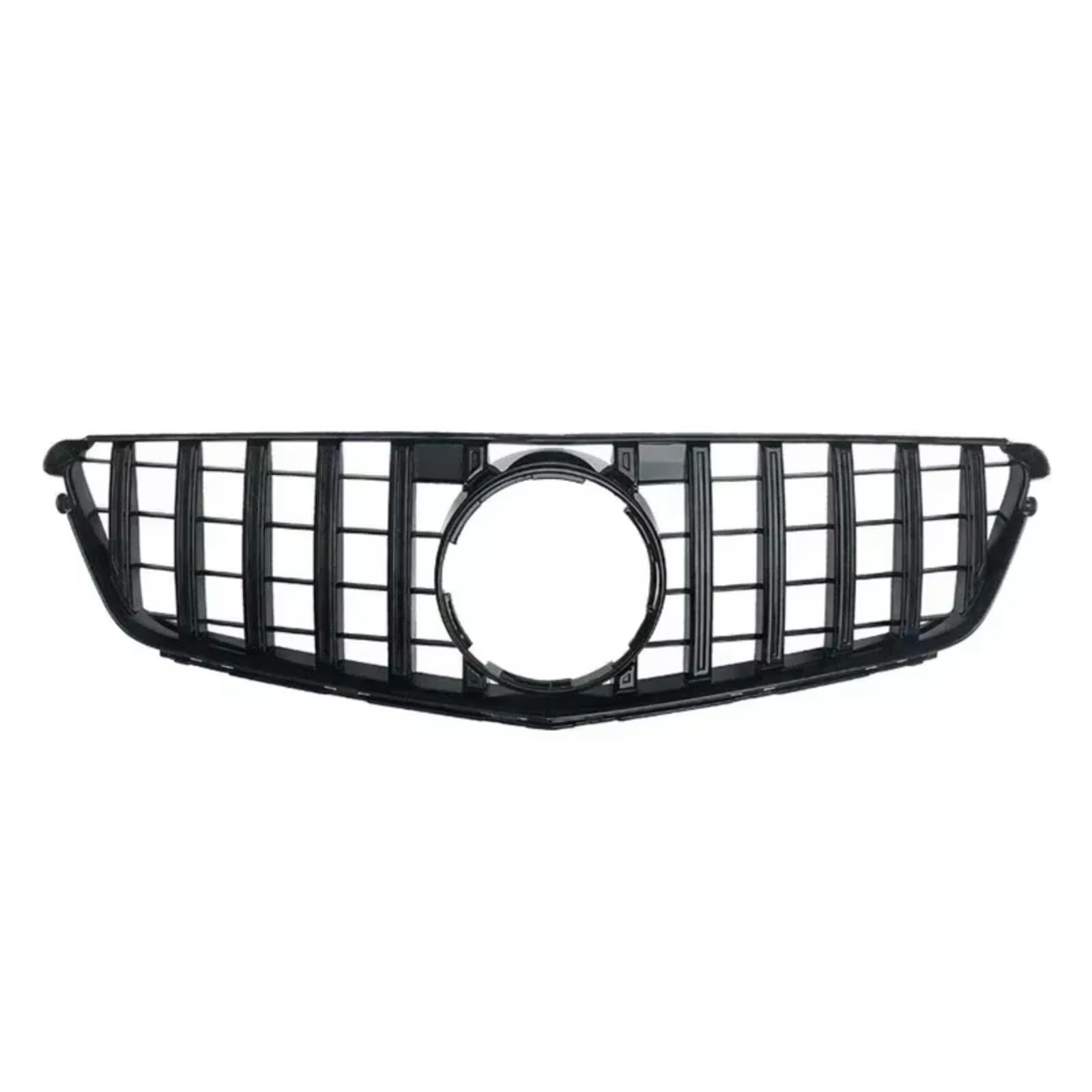 GLILAR Kühlergrille Kompatibel Mit Benz Für W204 C-Klasse 2007–2014 Für C180 C200 C250 C300 C350. Auto-Frontstoßstangengitter Im Diamant-Stil, Racing-Grill-Ersatz(Black,GT-Logo) von GLILAR