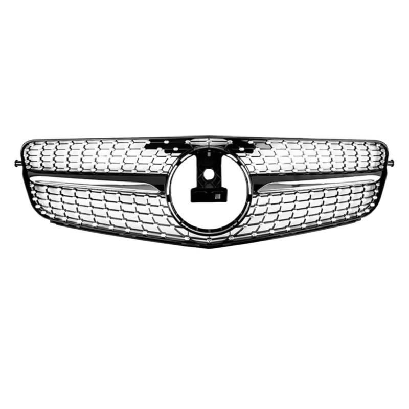 GLILAR Kühlergrille Kompatibel Mit Benz Für W204 C180 C250 C350 2008–2014 C-Klasse, Auto-Frontstoßstangengrill, Kühlergrill, Renngrills, Frontstoßstangen-Haubengrill(Diamonds Black) von GLILAR