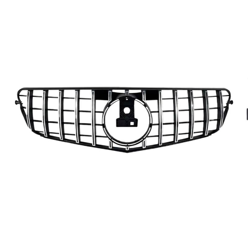 GLILAR Kühlergrille Kompatibel Mit Benz Für W204 C180 C250 C350 2008–2014 C-Klasse, Auto-Frontstoßstangengrill, Kühlergrill, Renngrills, Frontstoßstangen-Haubengrill(GTR Silver) von GLILAR