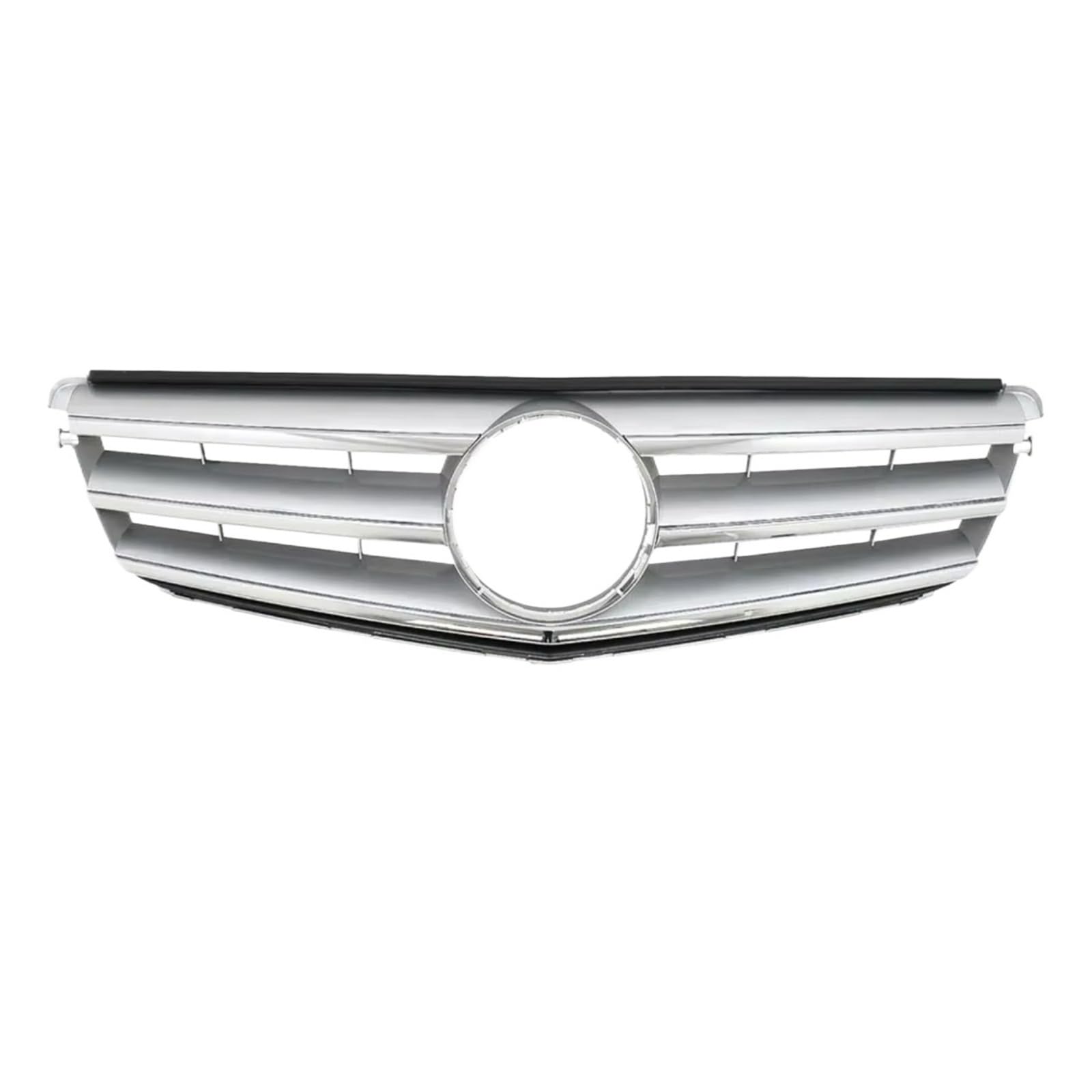 GLILAR Kühlergrille Kompatibel Mit Benz Für W204 C180 C250 C350 2008–2014 C-Klasse, Auto-Frontstoßstangengrill, Kühlergrill, Renngrills, Frontstoßstangen-Haubengrill(Sport Silver) von GLILAR