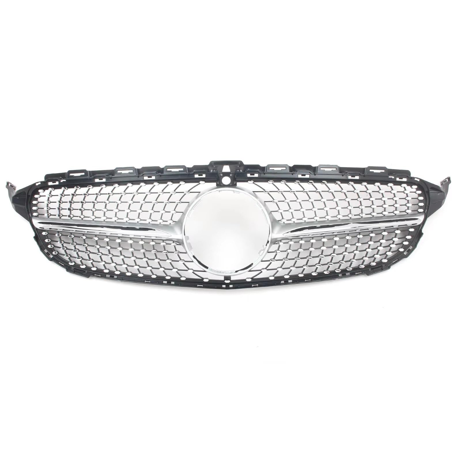 GLILAR Kühlergrille Kompatibel Mit Benz Für W205 C-Klasse 2015 2016 2017 2018, Auto-Frontstoßstangengrill, Diamant-Stil, Einlassgitter, Kühlergrill von GLILAR