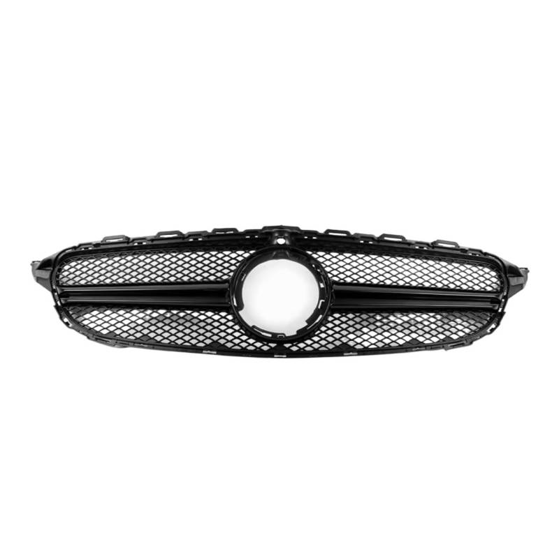 GLILAR Kühlergrille Kompatibel Mit Benz Für W205 C-Klasse C180 C200 C300 C350 Für AMG 2019 2020 2021. Auto-Oberstoßstange, Haubengitter, Netzgitter, Frontgrill(Black) von GLILAR