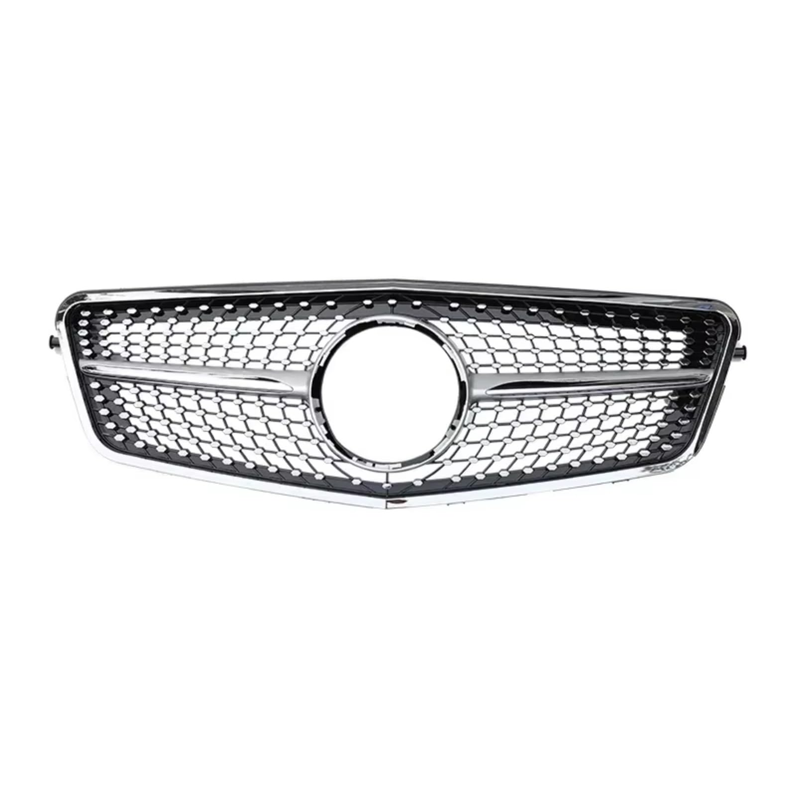 GLILAR Kühlergrille Kompatibel Mit Benz Für W212 E-Klasse 2009 2010 2011 2012 2013 2014 2015. Auto-Front-Racing-Grill, Stoßstangen-Mittelgitter-Grill, Autozubehörteile(Silver,Diamond 08-13) von GLILAR