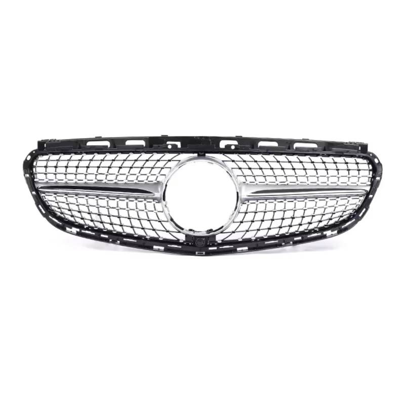 GLILAR Kühlergrille Kompatibel Mit Benz Für W212 E-Klasse 2009 2010 2011 2012 2013 2014 2015. Auto-Front-Racing-Grill, Stoßstangen-Mittelgitter-Grill, Autozubehörteile(Silver,Diamond 14-15) von GLILAR