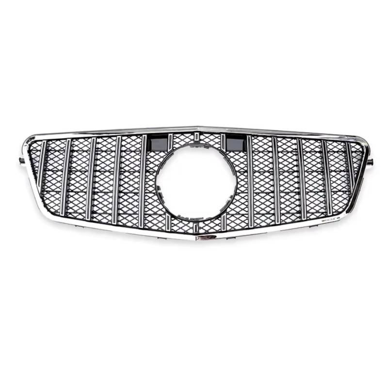 GLILAR Kühlergrille Kompatibel Mit Benz Für W212 E-Klasse 2009 2010 2011 2012 2013 2014 2015. Auto-Front-Racing-Grill, Stoßstangen-Mittelgitter-Grill, Autozubehörteile(Silver,Gt 08-13) von GLILAR