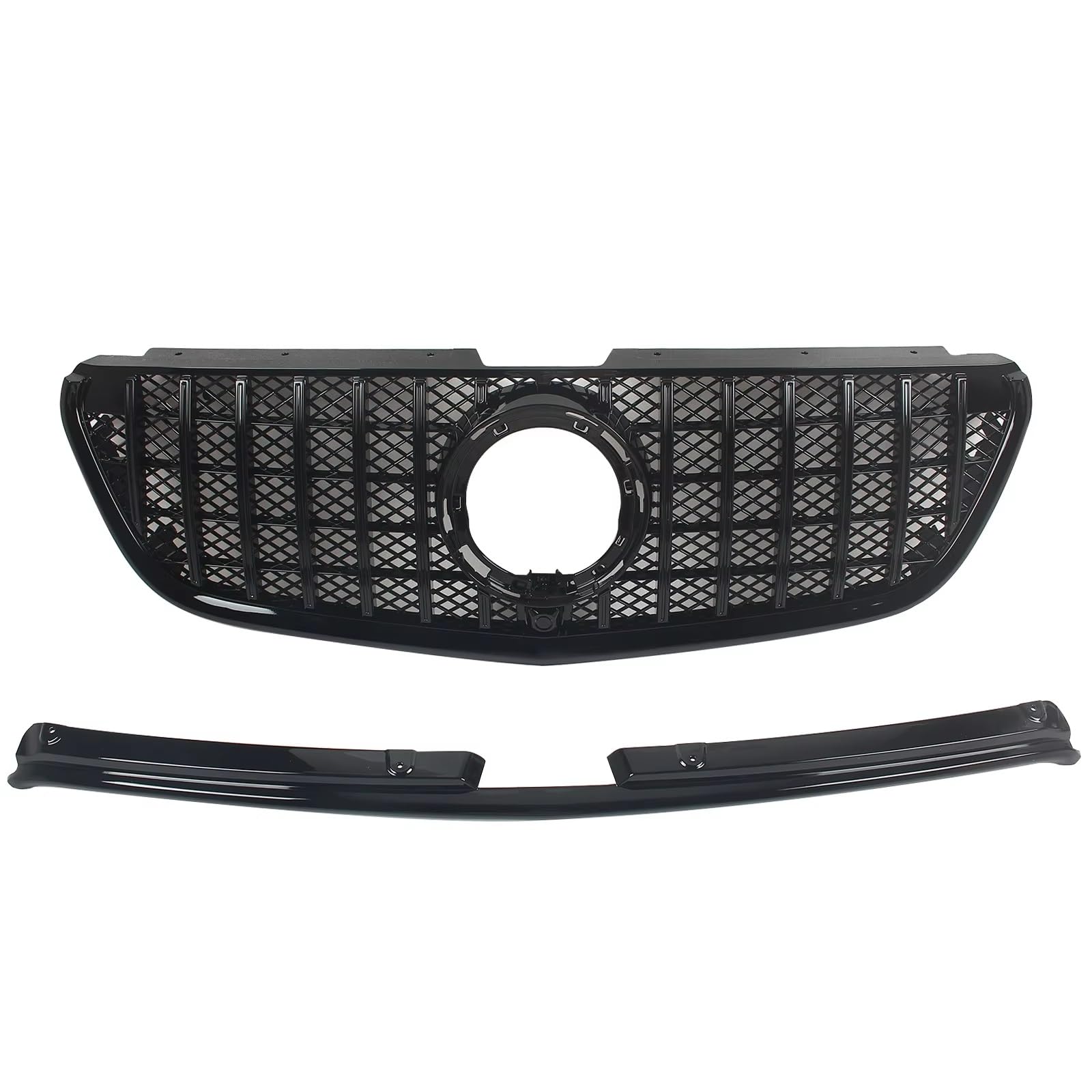 GLILAR Kühlergrille Kompatibel Mit Benz Für W447 Für Vito 2016 2017 2018 2019 2020 Auto-Frontstoßstangengrill Kühlergrills Autozubehör Racing-Kühlergrill(Black) von GLILAR