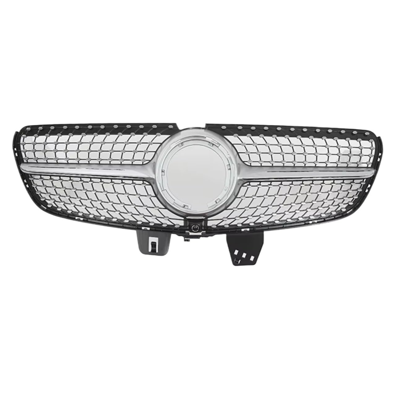 GLILAR Kühlergrille Kompatibel Mit Benz Für W447 V250 V260 V-Klasse 2021 2022 2023 Auto GTR Style Diamonds Style Stoßstangengrill Vorne Renngitter Frontgrill(Silver,Diamond) von GLILAR