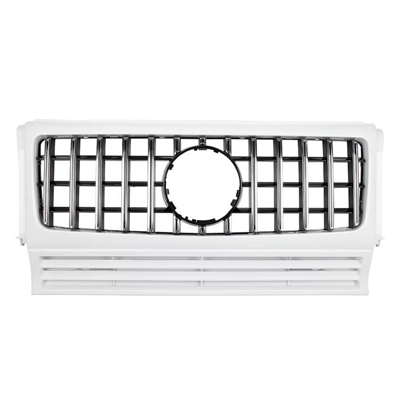 GLILAR Kühlergrille Kompatibel Mit Benz Für W463 Für Wagon Für G550 G500 1990–2016 G-Klasse, Auto-Frontstoßstangengrill, Oberer Kühlergrill, Frontstoßstangen-Kühlergrill(White) von GLILAR