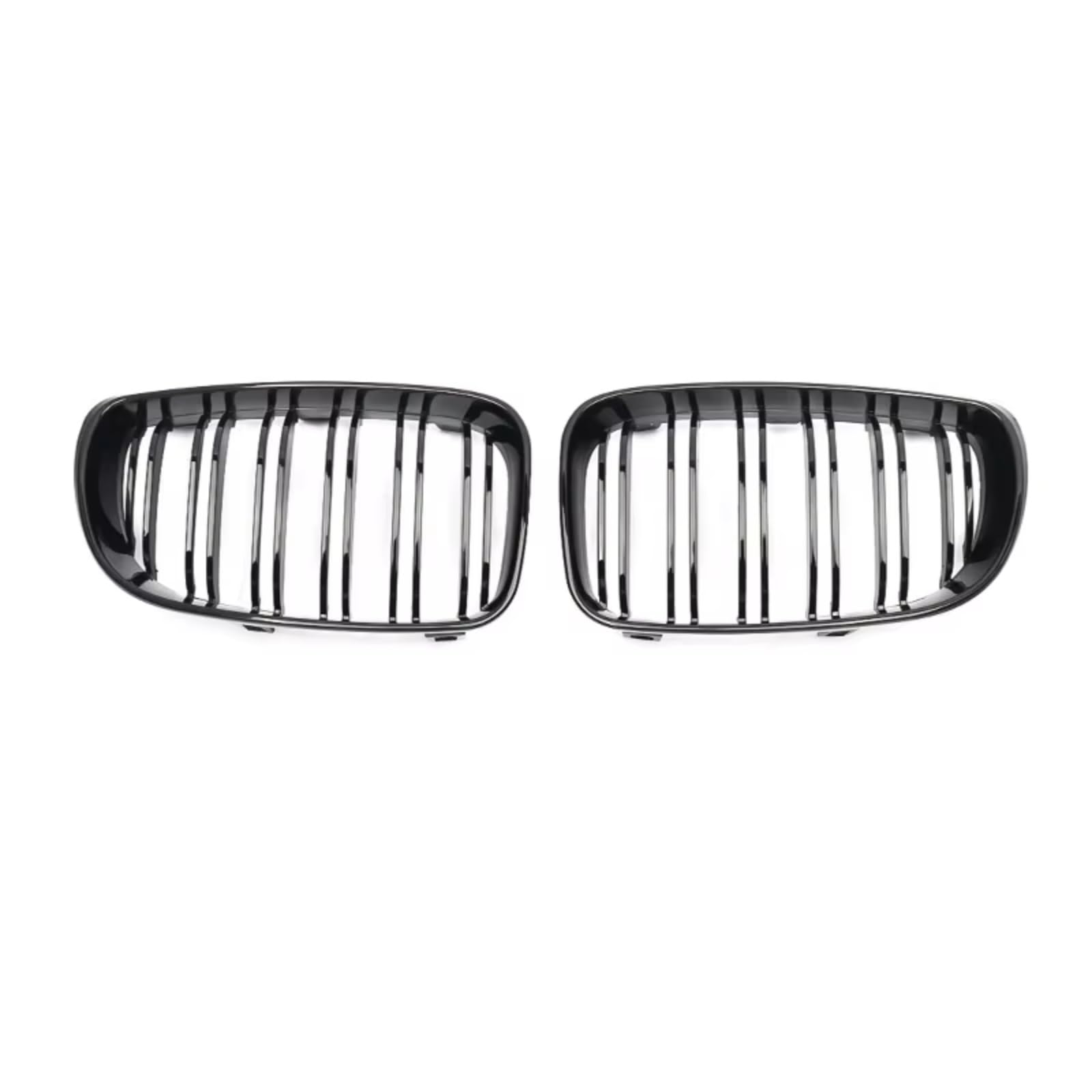 GLILAR Kühlergrille Kompatibel Mit Für E81 E82 E87 E88 5DR 3DR 1er Serie 2007 2008 2009 2010 2011 2012 2013 Front-Nierengrills, Glänzend Schwarze Doppellamellengitter von GLILAR