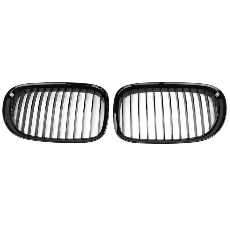 GLILAR Kühlergrille Kompatibel Mit Für F01 F02 F03 F04 740i 750i 7 Series 2009–2015, Auto-Renngrills, Vorderer Nieren-Stoßstangengrill, Singel-Line-Lamellengrill von GLILAR