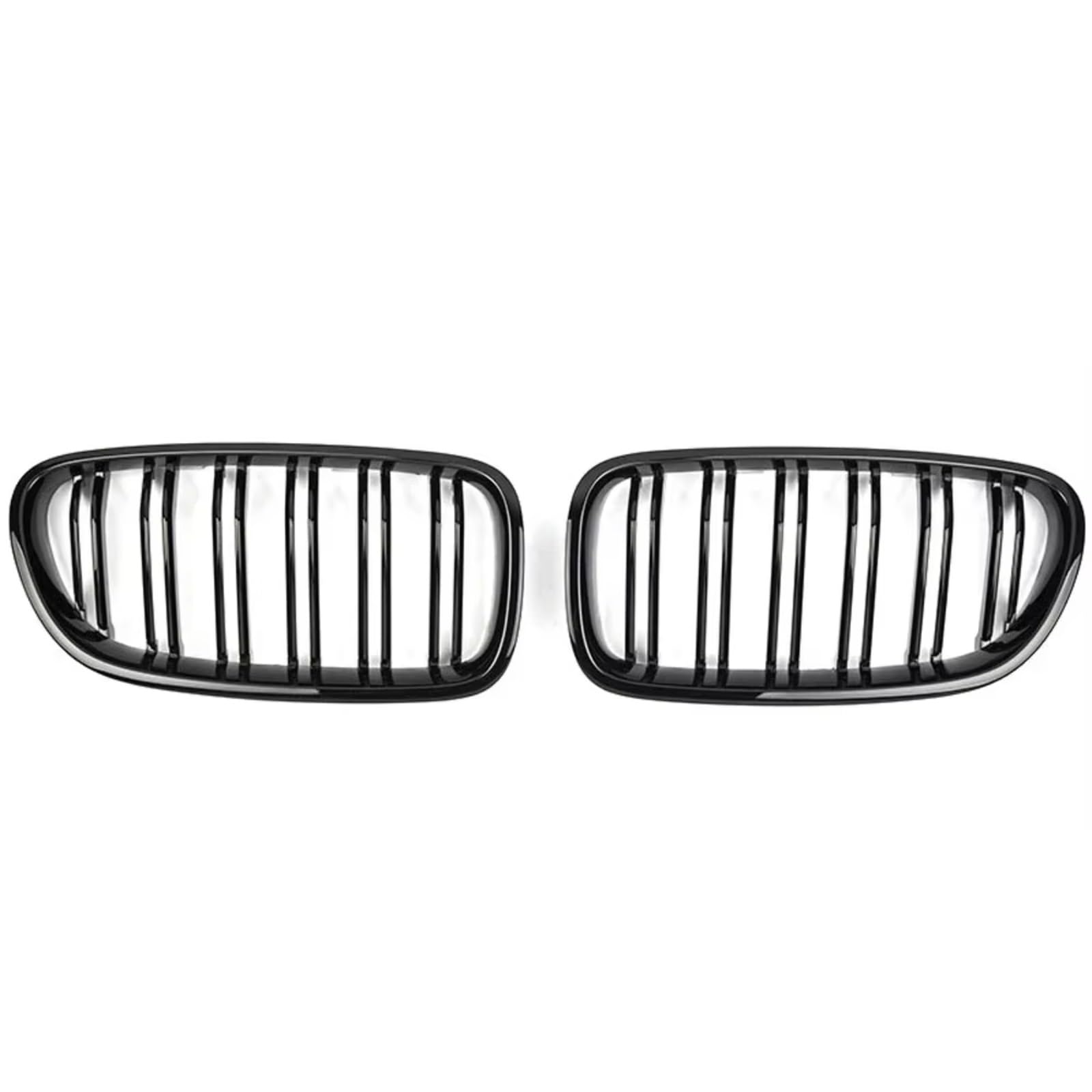 GLILAR Kühlergrille Kompatibel Mit Für F10 F11 F18 520d 530d 540i 5 Series 2010–2017, Ersatzteil, Auto-Frontstoßstange, Nierengrill, Dual-Lamellen-Renngrill(Glossy Black) von GLILAR