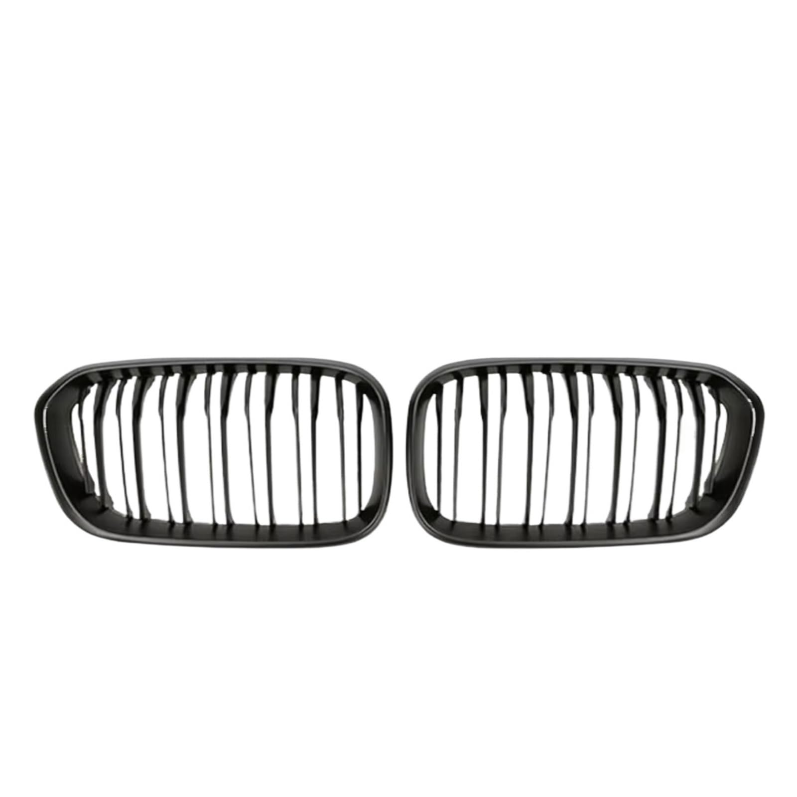 GLILAR Kühlergrille Kompatibel Mit Für F20 F21 LCI 120i 1 Serie 2016 2017, Auto-Frontnieren-Stoßstangengitter, Racing-Grill, Doppellamellengitter, Ersatzteile(Matte Black) von GLILAR