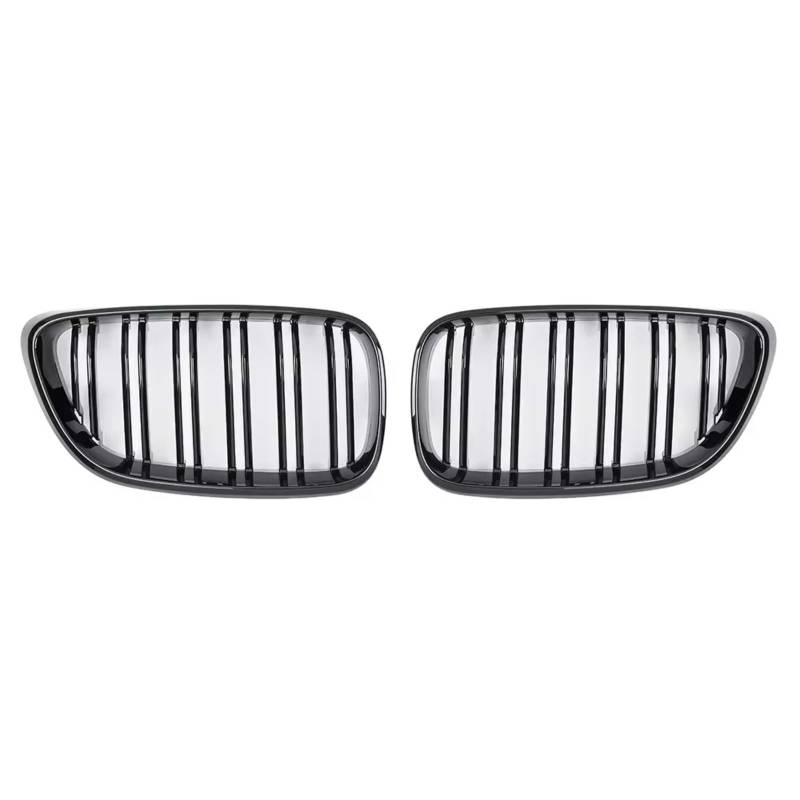 GLILAR Kühlergrille Kompatibel Mit Für F22 F23 F87 M2 2 Series 2014 2015 2016 2017 2018 2019 Auto-Frontnierengrill Racing Grill Glänzend Schwarz Dual Line Grills(Glossy Black) von GLILAR