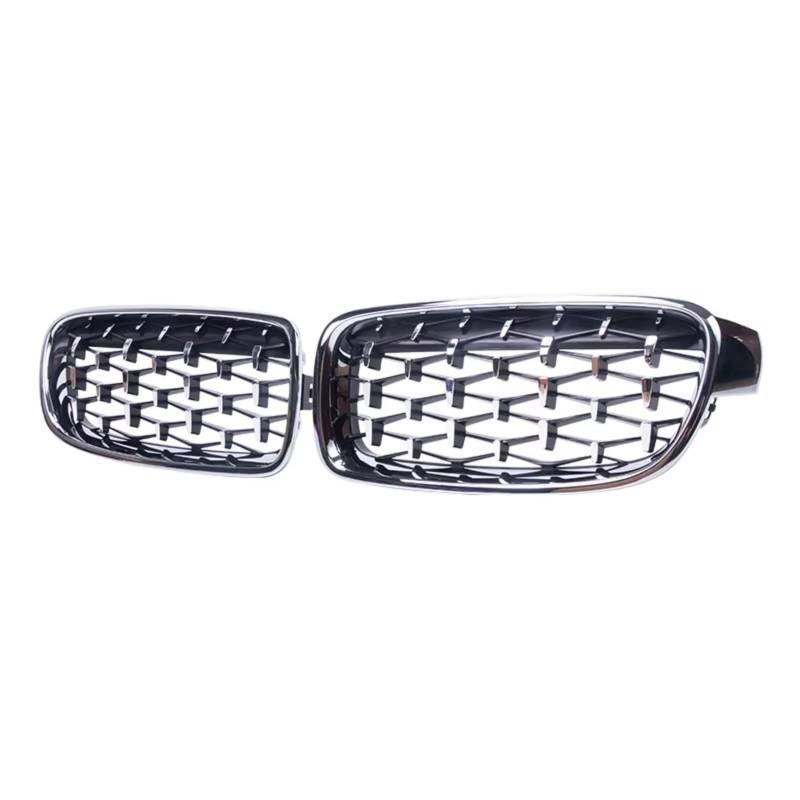 GLILAR Kühlergrille Kompatibel Mit Für F30 F31 F35 3er Serie 320 323 325 330i 2013–2019. Auto-Frontnieren-Stoßstangengrill, Diamant-Renngrills(Silver) von GLILAR