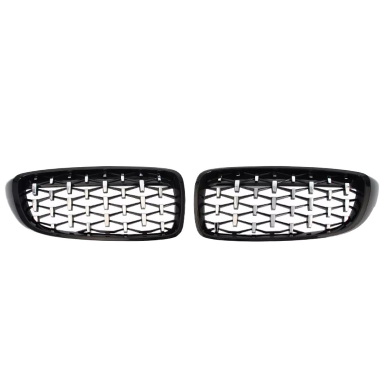 GLILAR Kühlergrille Kompatibel Mit Für F32 F33 F36 F80 F82 425i 430i 440i 435i 2013 2014 2015 2016 2017 2018 Frontstoßstange Nierengrill Diamond Racing Grille(Silver+Black) von GLILAR