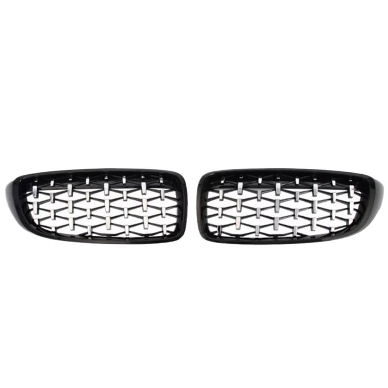 GLILAR Kühlergrille Kompatibel Mit Für F32 F33 F36 F80 F82 425i 430i 440i 435i 2013 2014 2015 2016 2017 2018 Frontstoßstange Nierengrill Diamond Racing Grille(Silver+Black) von GLILAR