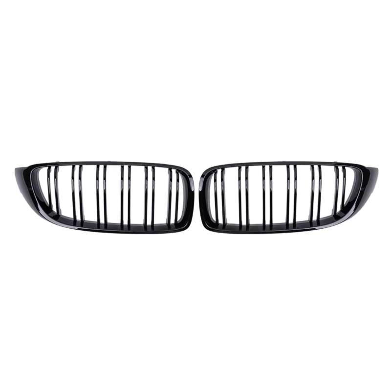 GLILAR Kühlergrille Kompatibel Mit Für F32 F33 F36 M3 F80 M4 F82 4 Series 2012 2013 2014 2015 2016 2017 2018 Auto-Frontstoßstangengrill Dual-Lamellen-Renngrill von GLILAR