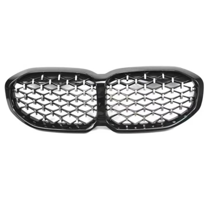 GLILAR Kühlergrille Kompatibel Mit Für F40 118i 120i 128ti 130i M135i Für XDrive 2020 2021 2022 2023 2024 Auto-Frontkühlergitter Stoßstangenhaubengrill-Kit(Black Silver) von GLILAR