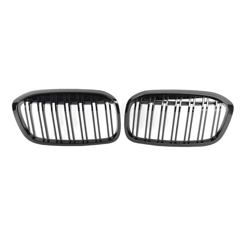 GLILAR Kühlergrille Kompatibel Mit Für F45 F46 2er-Serie 2018 2019 2020 2021. Auto Glänzend Schwarz Vorne, Nieren-Stoßstangengrill, Racing-Kühlergrill, Netzgitter von GLILAR