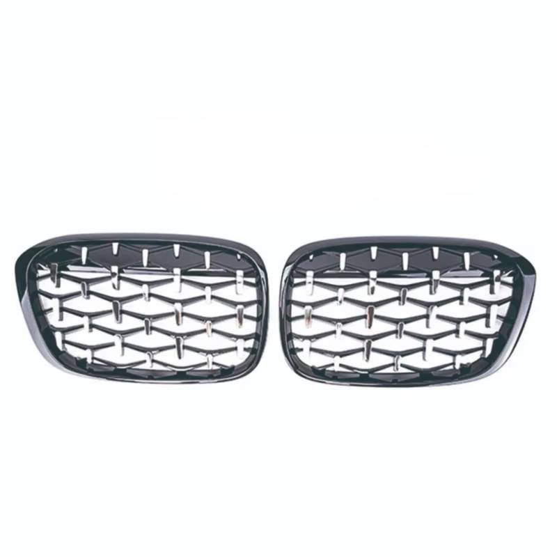 GLILAR Kühlergrille Kompatibel Mit Für X1 F48 F49 2016 2017 2018 2019 Auto-Frontnieren-Stoßstangengrill Diamond Racing Grill Autozubehör Meteor Style Grills(Gray) von GLILAR