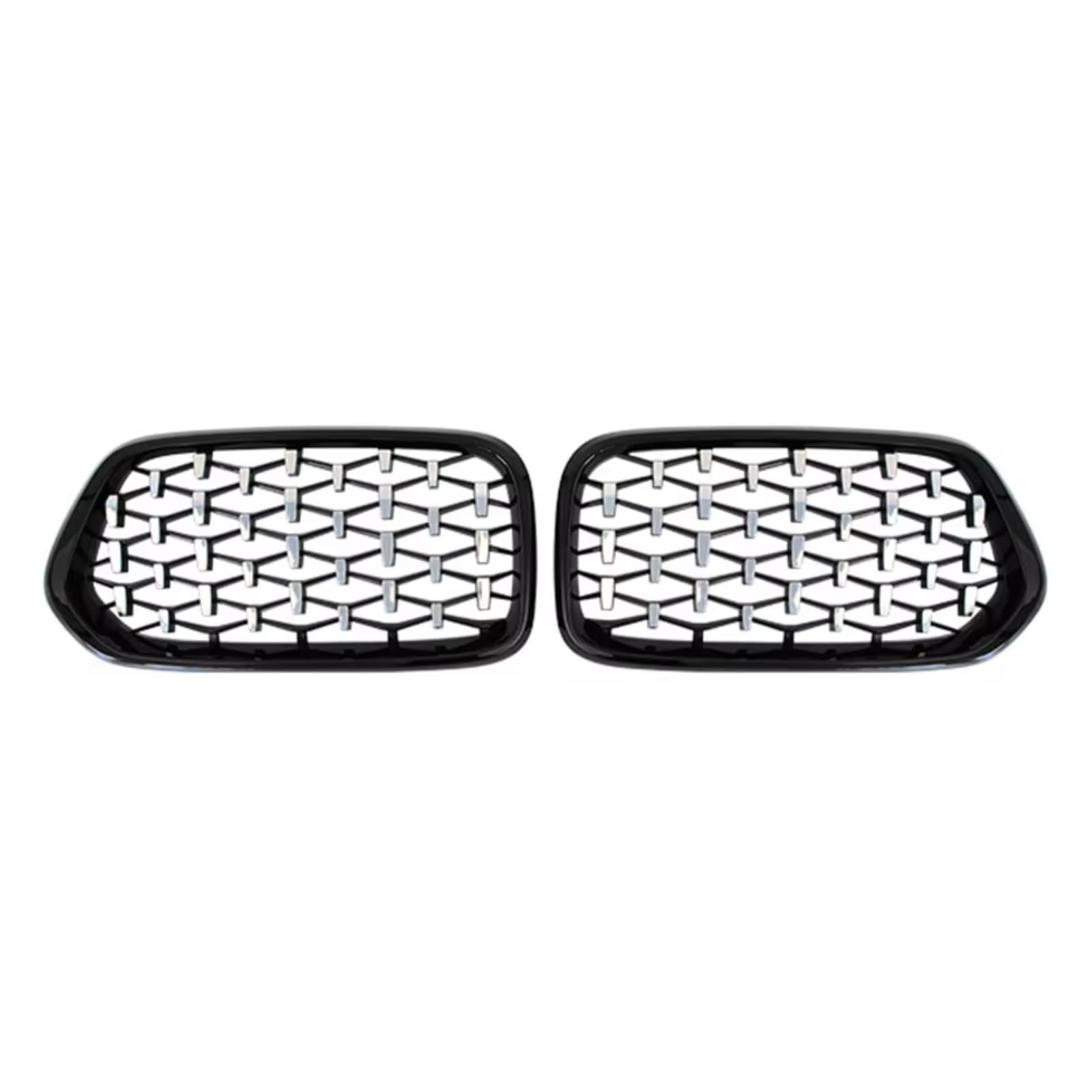 GLILAR Kühlergrille Kompatibel Mit Für X2 F39 2018 2019 2020 2021, Auto-Meteor-Stil-Grill, Frontstoßstange, Diamant-Nierengrill, Renngitter, Autozubehör(Gray) von GLILAR