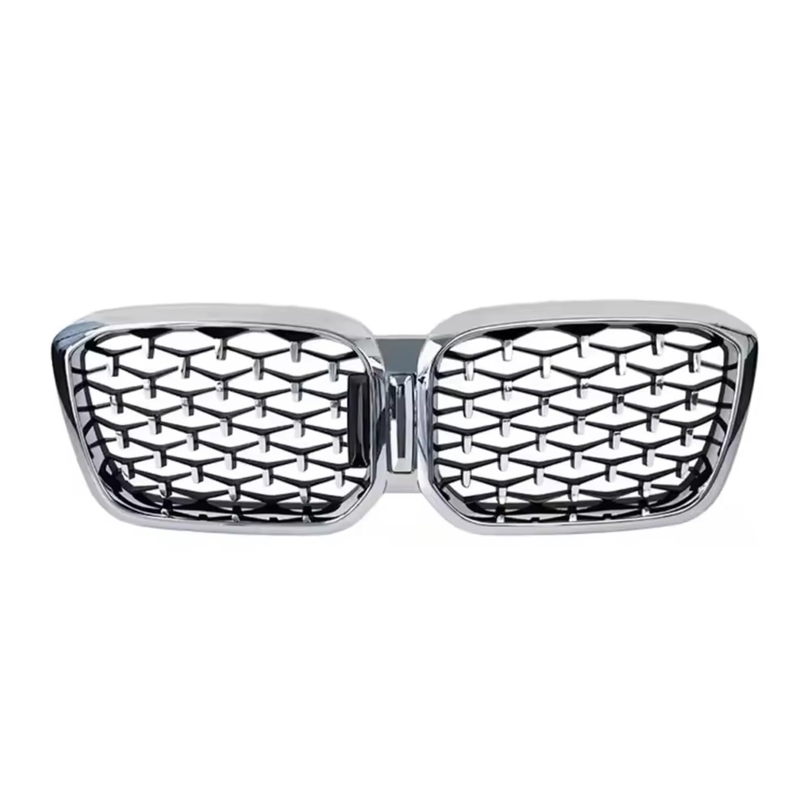 GLILAR Kühlergrille Kompatibel Mit Für X3 G01 X4 G02 2022 2023 2024. Auto-Frontstoßstangengrills, Einzeilige Doppellamellen-Grills, Frontstoßstangen-Renngrills(Diamond-Silver) von GLILAR