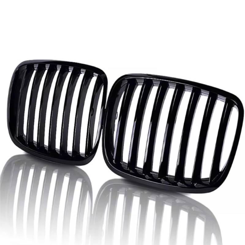 GLILAR Kühlergrille Kompatibel Mit Für X5 E70 X6 E71 2007 2008 2009 2010 2011 2012 2013. Glänzend Schwarze Auto-Frontstoßstange, Nierengitter, Netzgitter, Renngitter von GLILAR