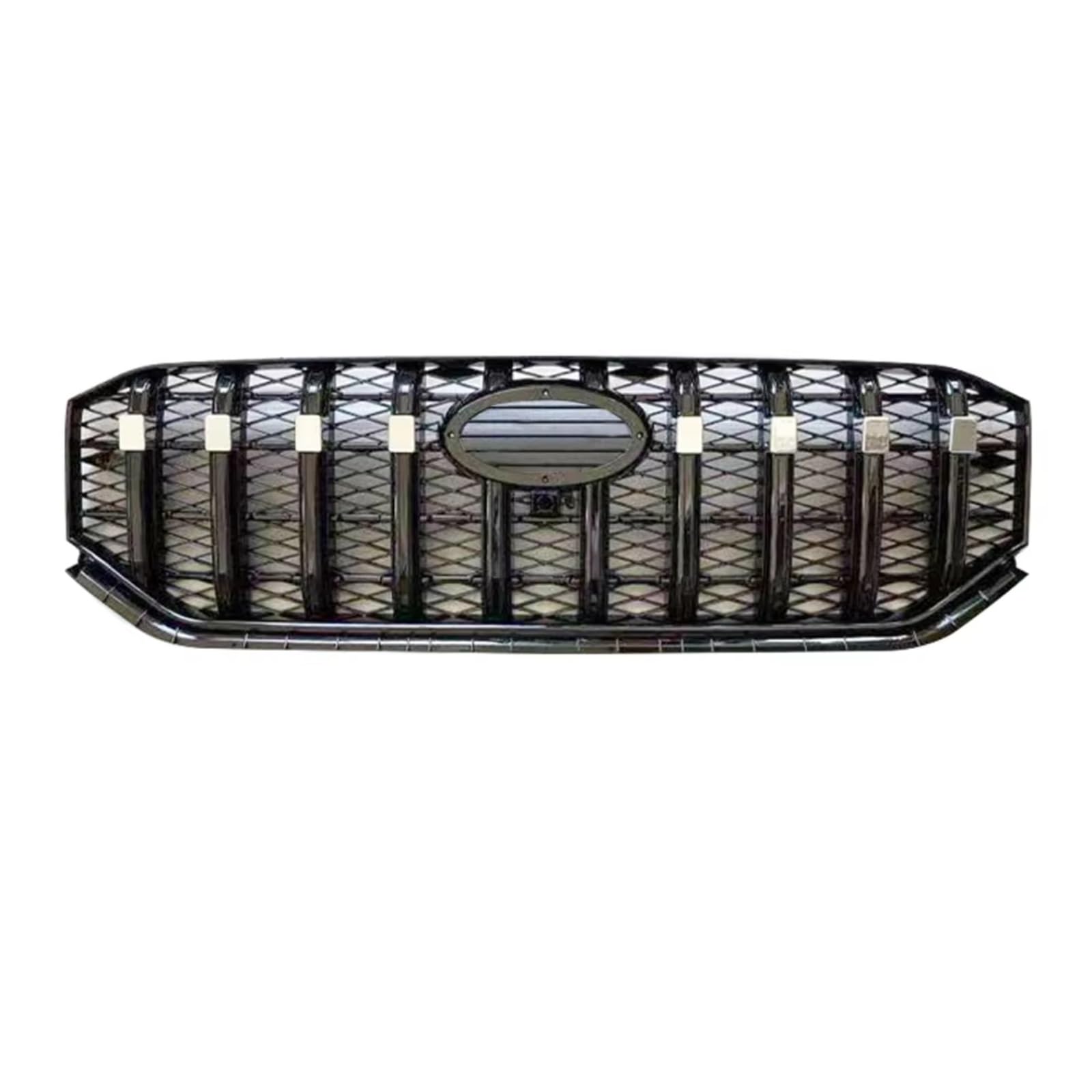 GLILAR Kühlergrille Kompatibel Mit Hyundai Für Santa Fe 2021 2022, Auto-Frontstoßstangengrill, Racing-Grills, Vordere Obere Stoßstangenhaube, Kühlergrill-Zubehör(Black) von GLILAR