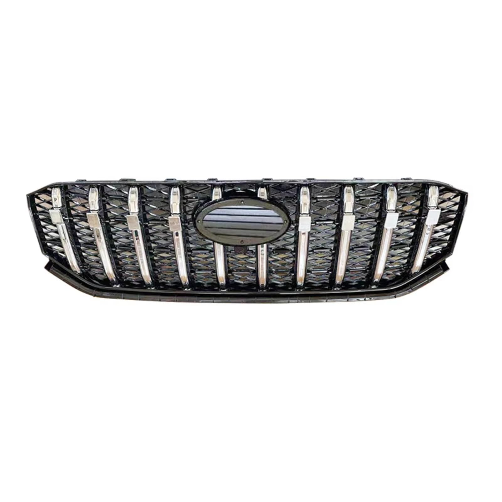 GLILAR Kühlergrille Kompatibel Mit Hyundai Für Santa Fe 2021 2022, Auto-Frontstoßstangengrill, Racing-Grills, Vordere Obere Stoßstangenhaube, Kühlergrill-Zubehör(Silver) von GLILAR