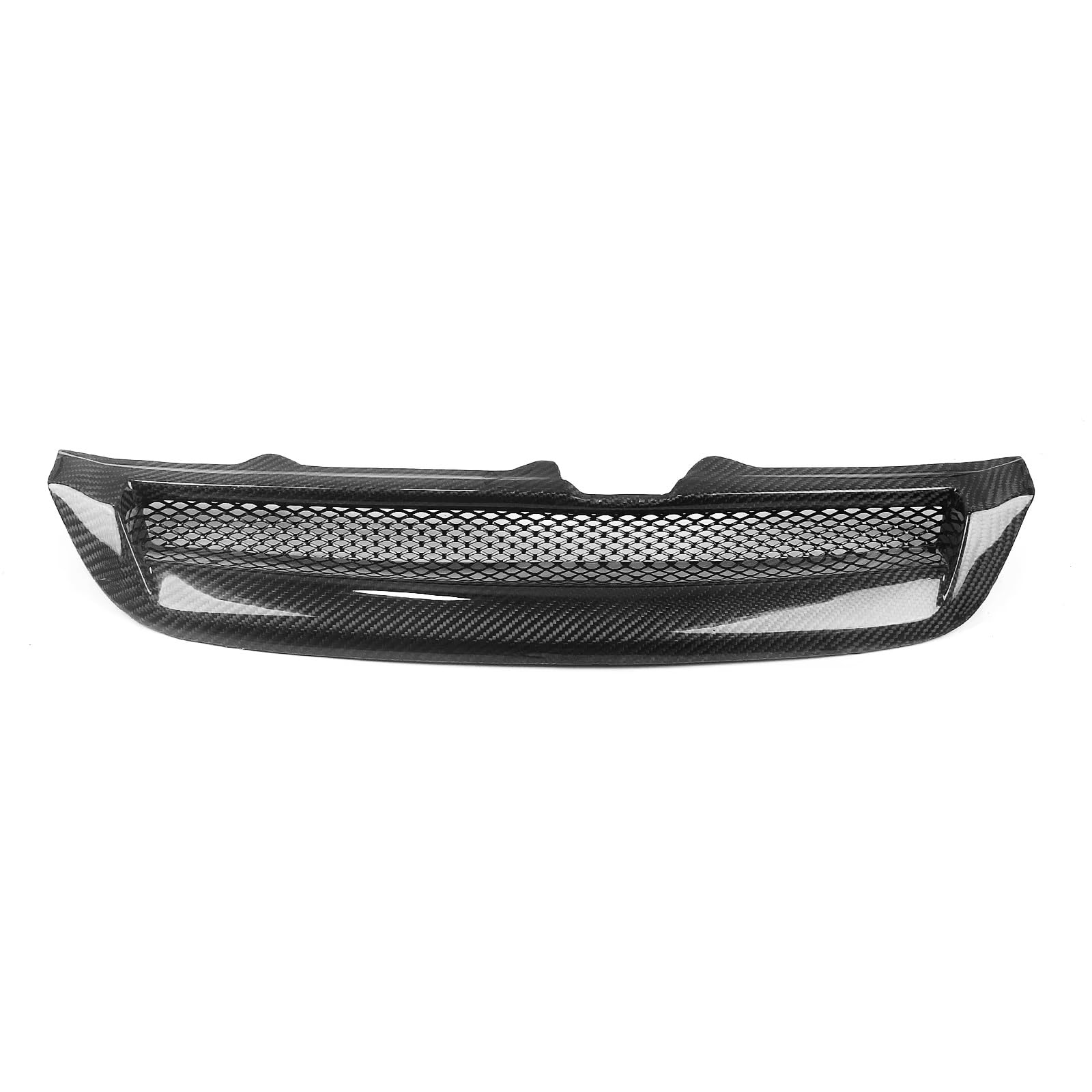 GLILAR Kühlergrille Kompatibel Mit Hyundai Für Tiburon Für Tuscani 2005 2006 Coupe Auto Vorne Oben Stoßstange Haube Mesh Grid Grill Frontgrill Racing Grill(Real Carbon Fiber) von GLILAR