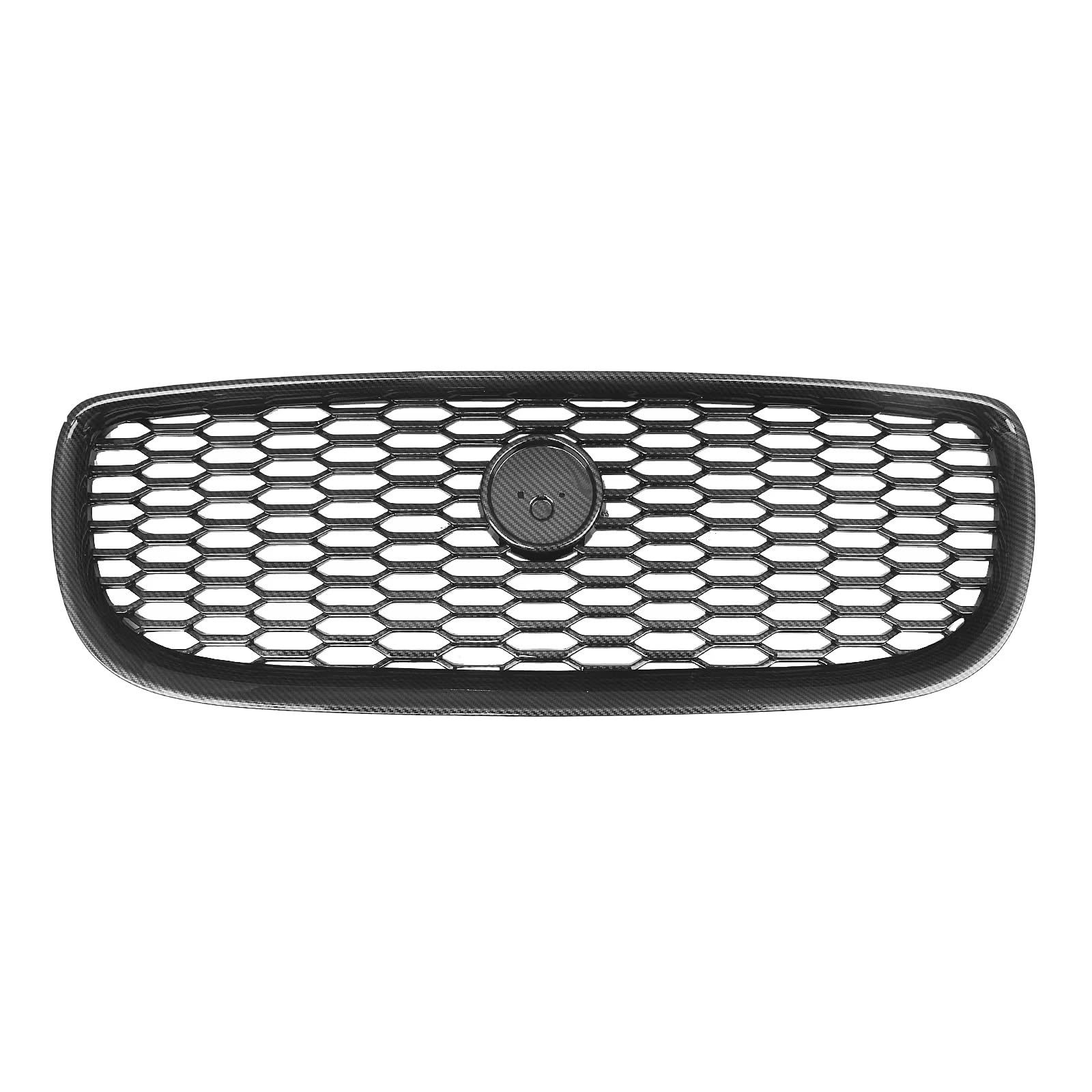 GLILAR Kühlergrille Kompatibel Mit Jaguar Für XE 2015 2016 2017 2018 2019 2020, Auto-Frontgrill, Renngrill, Obere Stoßstangenhaube, Netzgitter-Grill, Autozubehör(Carbon Fiber) von GLILAR