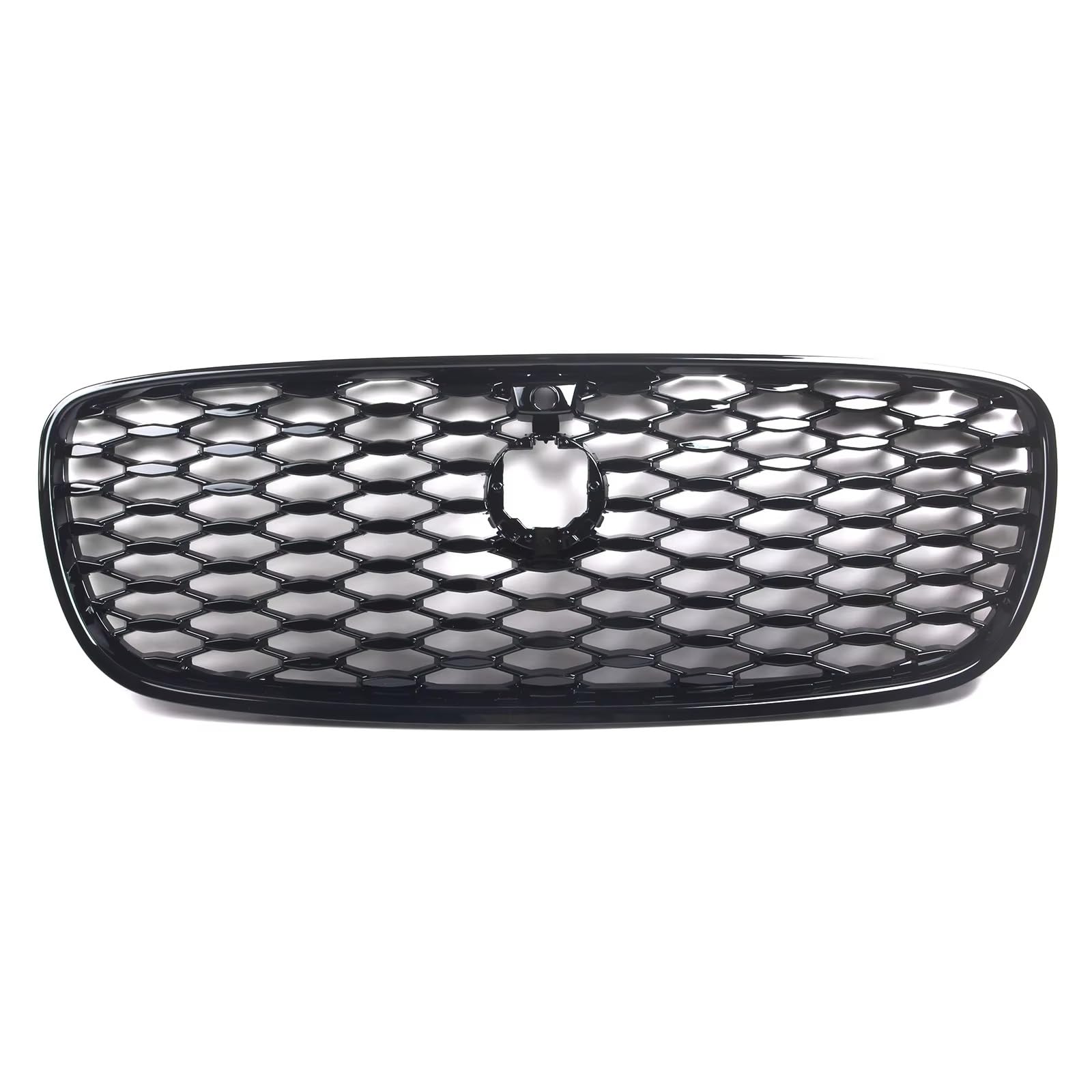 GLILAR Kühlergrille Kompatibel Mit Jaguar Für XF 2021 2022 Auto Frontstoßstange Oberer Kühlergrill Racing Mesh Grill Glanz Schwarz Haube Kühlergrill Autozubehör von GLILAR