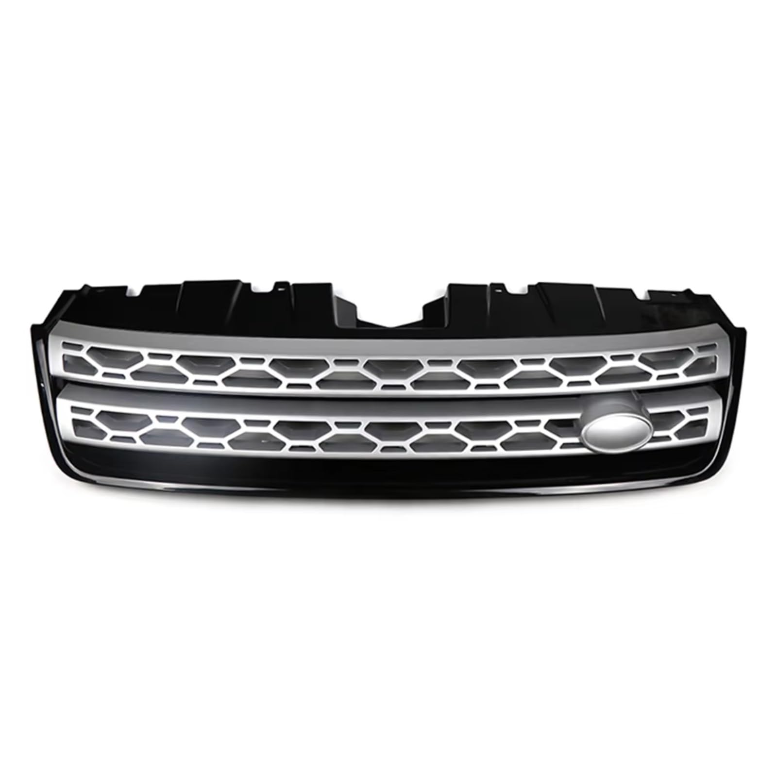 GLILAR Kühlergrille Kompatibel Mit Land Für Rover Für Discovery Sport L550 2015 2016 2017 2018 2019 Autozubehör Frontgrill Oberer Stoßfänger Kühlergrill(Black Silver) von GLILAR