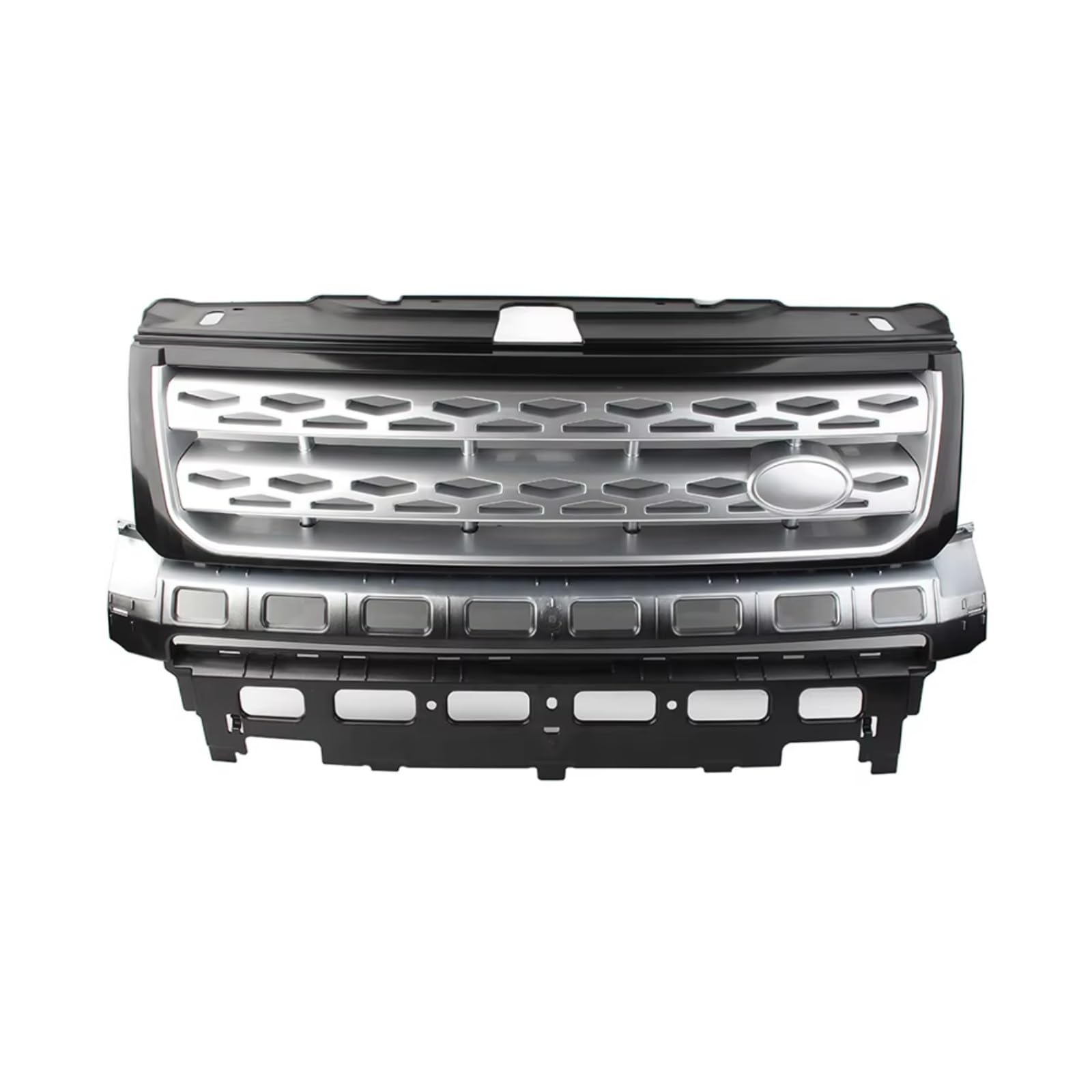 GLILAR Kühlergrille Kompatibel Mit Land Für Rover Für Freelander 2 LR2 2010 2011 2012 2013 2014 2015 2016 Autozubehör Teile Frontstoßstangengrill Mesh Grill(Silver) von GLILAR