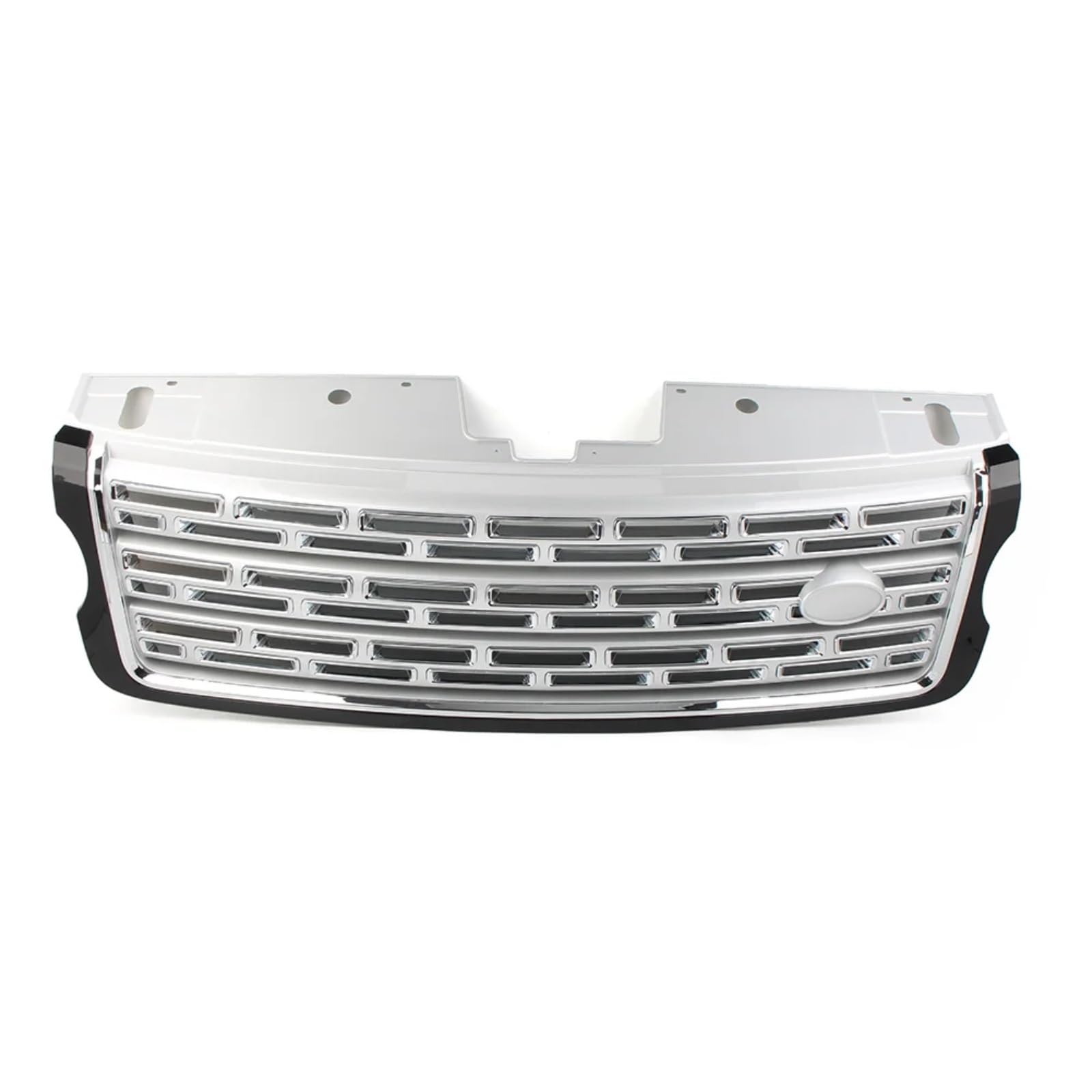 GLILAR Kühlergrille Kompatibel Mit Land Für Rover Für Range Für Rover 2013 2014 2015 2016 2017 Auto-Frontstoßstangen-Obergrill LR083321 Ersatzzubehör(Gloss Black n Silver) von GLILAR