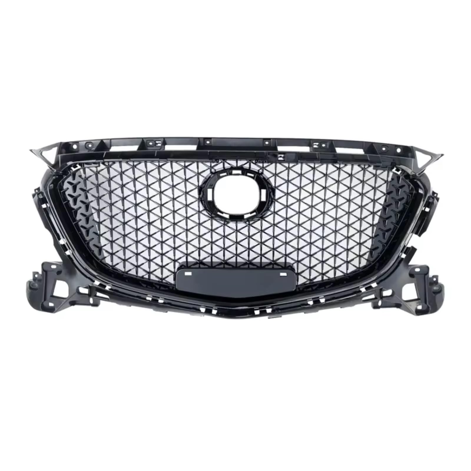 GLILAR Kühlergrille Kompatibel Mit Mazda Für 3 Für Axela 2017 2018, Auto-Frontgrill Im Waben-Stil, Racing-Grills, Obere Stoßstange, Ansauggitter, Haube, Kühlergrill von GLILAR