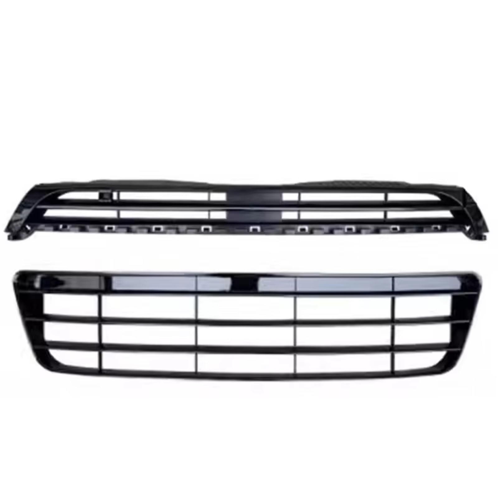 GLILAR Kühlergrille Kompatibel Mit VW Für Golf MK6 Für Scirocco R 2009 2010 2011 2012 2013, Auto-Frontstoßstange, Oberer Kühlergrill, Unterer Racing-Grill-Abdeckungs-Ordnung(1 Set) von GLILAR